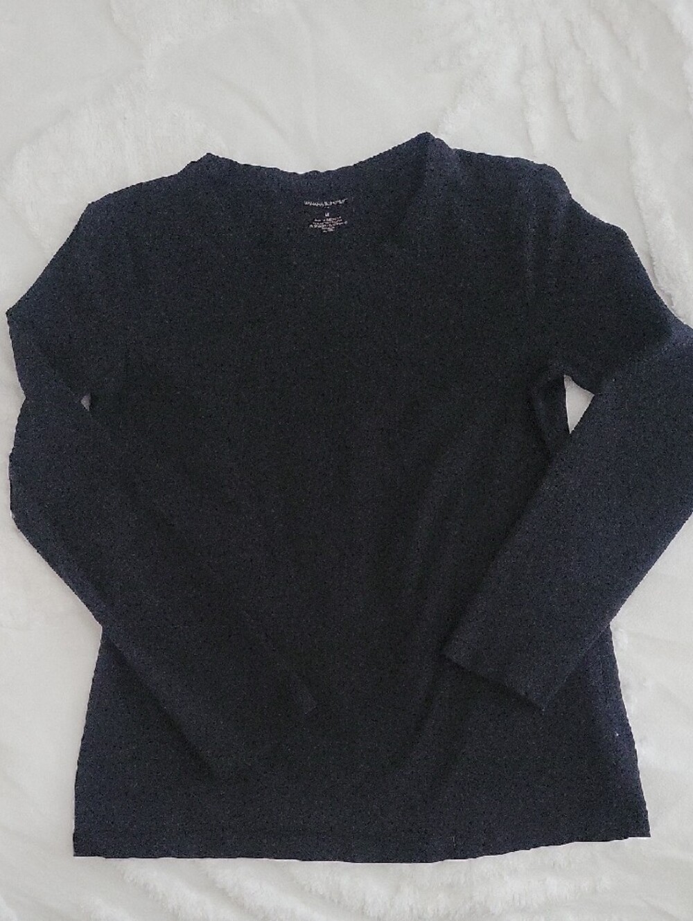 Banana Republic Black Crew Neck T-Shirt, Long Sleeve